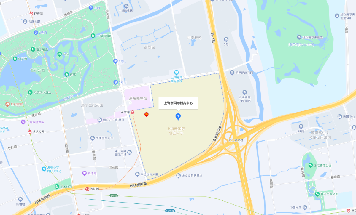 第十六届世界制药机械、包装设备与材料中国展位置